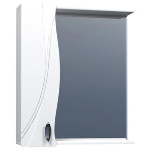 Шкаф-зеркало для ванной Mixline Лима-65 левый, ШхГхВ)65х15х70 см, белый