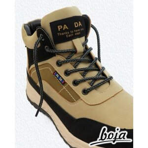 Шнурки для обуви BOJA (ЭФА), круглые, черные / серые, 100 см, для кроссовок; ботинок; кед; бутсов