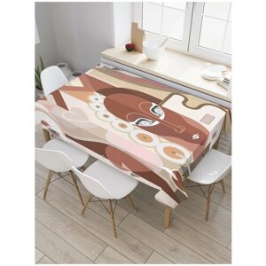 Скатерть прямоугольная JoyArty на кухонный стол "Джазовый коллаж" из оксфорда, 180x145 см
