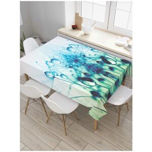 Скатерть прямоугольная JoyArty на кухонный стол "Холодная роса" из оксфорда, 120x145 см