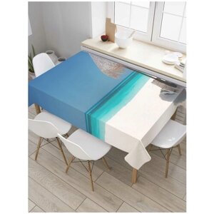 Скатерть прямоугольная JoyArty на кухонный стол "Морские тени" из оксфорда, 120x145 см