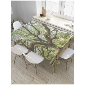 Скатерть прямоугольная JoyArty на кухонный стол "Одинокое дерево" из оксфорда, 120x145 см
