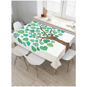 Скатерть прямоугольная JoyArty на кухонный стол "Оригинальное дерево" из оксфорда, 180x145 см