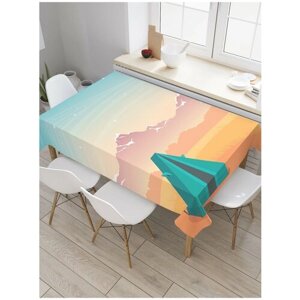 Скатерть прямоугольная JoyArty на кухонный стол "Палатка в пустыне" из оксфорда, 120x145 см