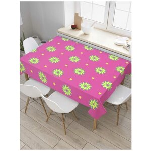 Скатерть прямоугольная JoyArty на кухонный стол "Солнечные цветы" из оксфорда, 120x145 см