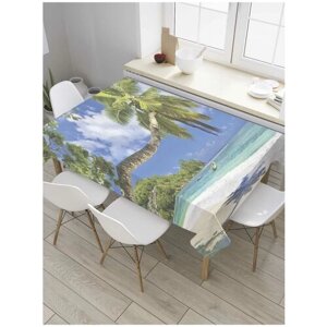 Скатерть прямоугольная JoyArty на кухонный стол "Тень пальмы" из оксфорда, 120x145 см