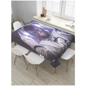 Скатерть прямоугольная JoyArty на кухонный стол "Звездная пыль" из оксфорда, 180x145 см