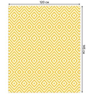 Скатерть прямоугольная JoyArty "Жёлтые ромбики" из сатена, 120x145 см