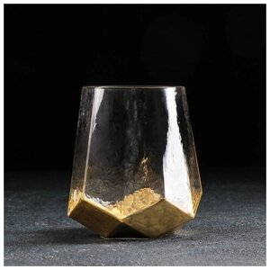 Стакан стеклянный Magistro «Дарио», 450 мл, 1011,5 см, цвет золотой