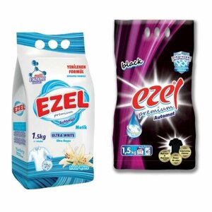 Стиральный порошок EZEL Premium для белого 1,5 кг. и черного белья 1,5 кг/ Эзель Турция