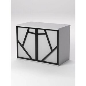 Стол-ресепшен "РОК"1 (декор №2), Серый 100 x 60 x 75 см