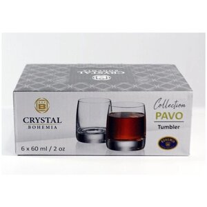 Стопки для водки crystal bohemia PAVO 60 мл (6 шт.)