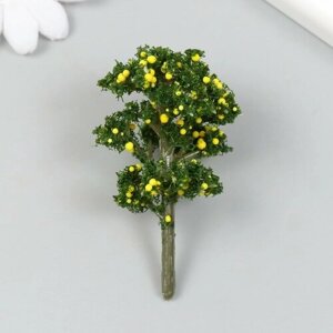SUI Искусственное растение для творчества пластик "Лимонное дерево" 7 см