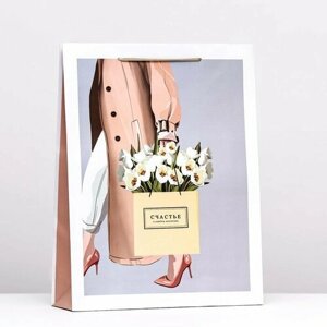 SUI Пакет подарочный "Цветочное счастье", 33 х 42,5 х 10 см