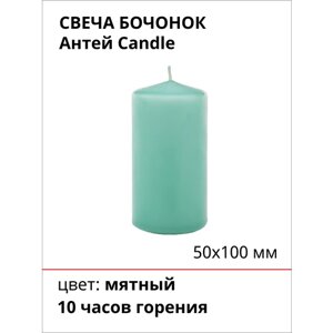 Свеча Бочонок 50х100 мм, цвет: мятный