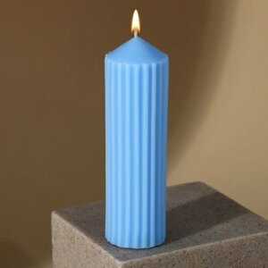 Свеча интерьерная столбик «Эстетика», голубая