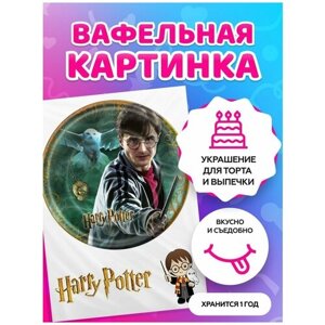 Вафельные картинки для торта на День рождения "Гарри Поттер"Декор для торта / съедобная бумага А9