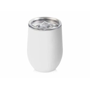 Вакуумная термокружка «Sense Gum», непротекаемая крышка, soft-touch, 370 мл, цвет белый