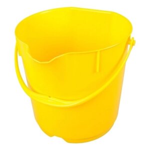 Ведро FBK 15л желтое, армир. пластик противоударный, круглое, 80101-4