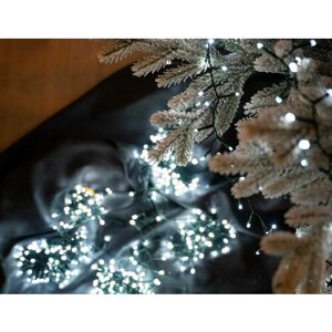 Ярусная гирлянда "ёлочка, гори! Easy Light), 700 холодных белых LED-огней, на ёлку 210 см, контроллер, зелёный провод, Winter Deco EO-0700F-IC-GW