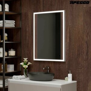 Зеркало для ванной Apeggo Jazmin Led 600х800, реверсивное крепление, серый GG90260GR