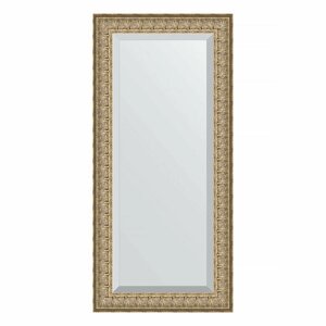 Зеркало настенное с фацетом EVOFORM в багетной раме медный эльдорадо, 54х114 см, для гостиной, прихожей, кабинета, спальни и ванной комнаты, BY 1243