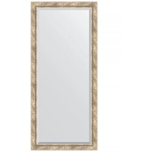 Зеркало с фацетом в багетной раме - прованс с плетением 70 mm (73х163 cm) (EVOFORM) BY 3589