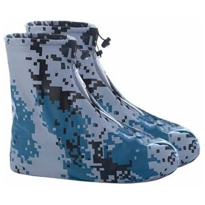 Бахилы многоразовые для обуви, цвет пиксели, размер 41-42 (XL) защита от воды, дождевик для обуви, чехлы на замке