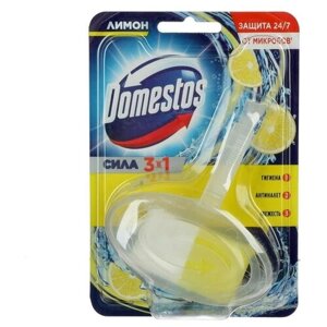 Блок гигиенический для унитаза, Domestos "Лимон", сила 3 в 1, 40 гр