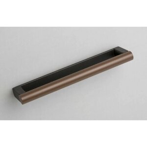 Carry мебельная ручка-скоба 160 мм матовая бронза с черным матовым основанием