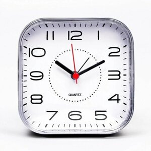Часы - будильник настольные "Классика", дискретный ход, 10.5 х 10.5 см, АА