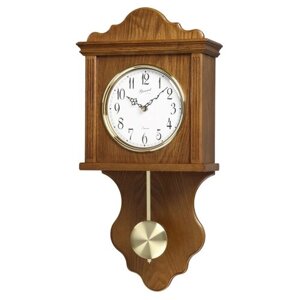 Часы настенные деревянные большие с маятником Granat GB 1792-5 массив дуба размер 25,3х53,2 см