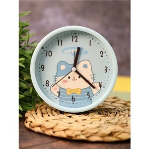 Часы настольные с будильником Playful cat blue