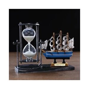 Часы песочные "Фрегат", 15.5х6.5х12.5 см, микс 3488511