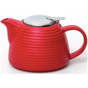 Чайник 700 мл, с фильтром, керамика, цветная упаковка красный
