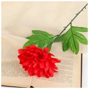 Цветы искусственные "Пион садовый" 46 см, d-14, красный (10 шт)