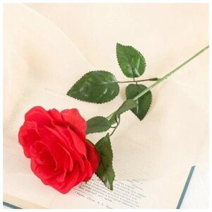 Цветы искусственные "Роза Глория" 9*60 см, красная