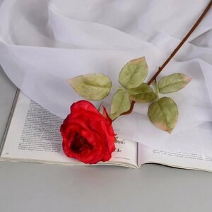 Цветы искусственные "Роза шёлк" d-10 см 45 см, красный