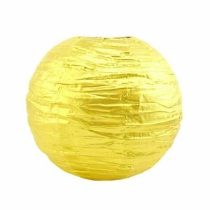 Декоративное бумажное украшение Шар Латтерн Золото фольга 30 см