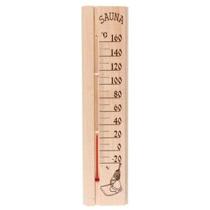Деревянный термометр для бани и сауны "Sauna" в пакете 2545536