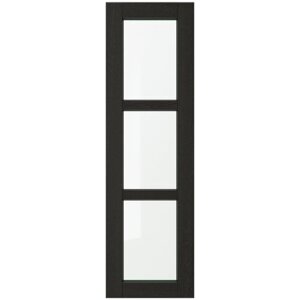 Дверца ИКЕА ЛЕРХЮТТАН 30x100 см для кухонного гарнитура, черная морилка