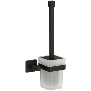 Ершик для туалета стеклянный подвесной черный Savol S-06594H