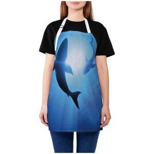 Фартук кухонный JoyArty "Стая акул", универсальный размер для женщин и мужчин