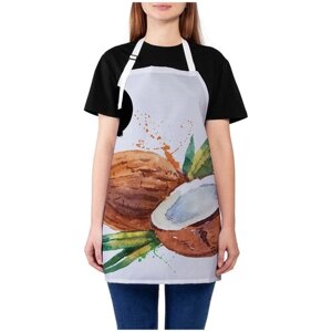 Фартук женский для готовки JoyArty "Кокосовый орех", универсальный размер