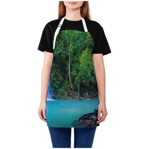 Фартук женский для готовки JoyArty "Лесной водопад", универсальный размер