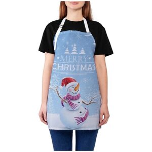 Фартук женский для готовки JoyArty "Веселый снеговик", универсальный размер
