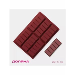 Форма для шоколада 6 ячеек 26х17х1 см (11,3х4,4)