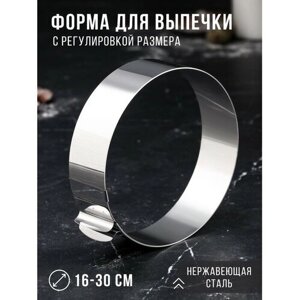 Форма для выпечки и выкладки с регулировкой размера "Круг", H-5 см, D-16-30 см