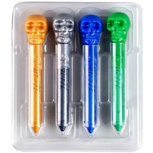 Грим-карандаш для лица и тела Череп набор 4 цвета, в пакете