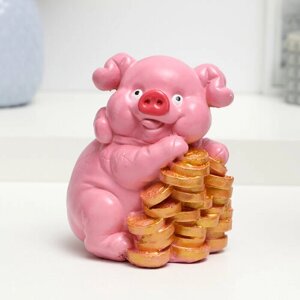 Хорошие сувениры Копилка "Свинья любит деньги" 14х11х11см